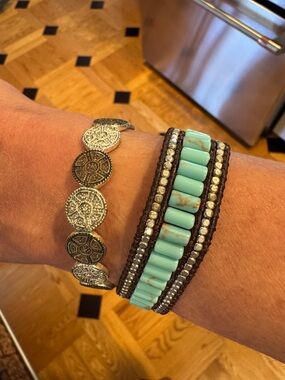 Turquoise Bead Wrap Bracelet - Women Jewelry
